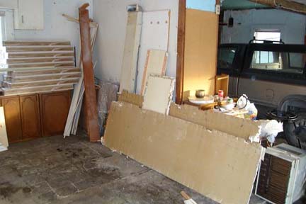 chunks of wallboard