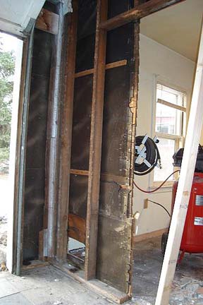 south wall after demo